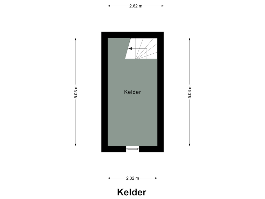 Bekijk plattegrond van Kelder van Bergerweg 19