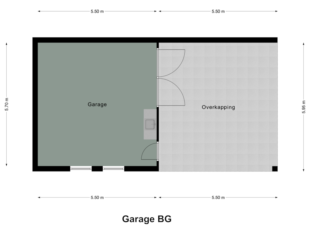 Bekijk plattegrond van Garage BG van Bergerweg 19