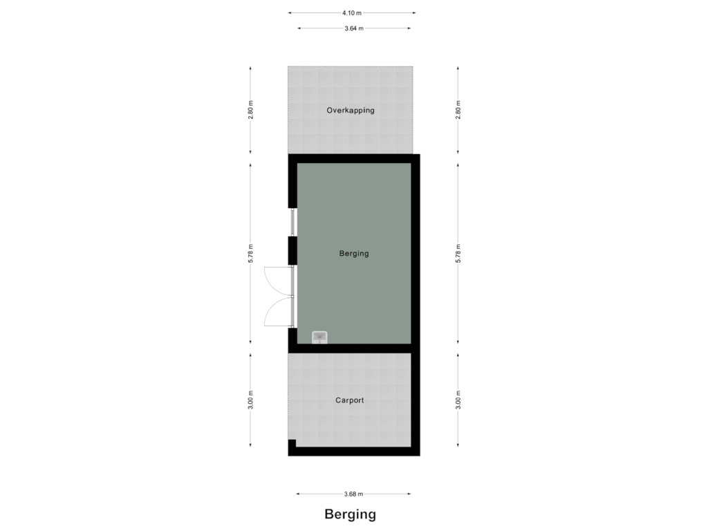 Bekijk plattegrond van Berging van Bergerweg 19