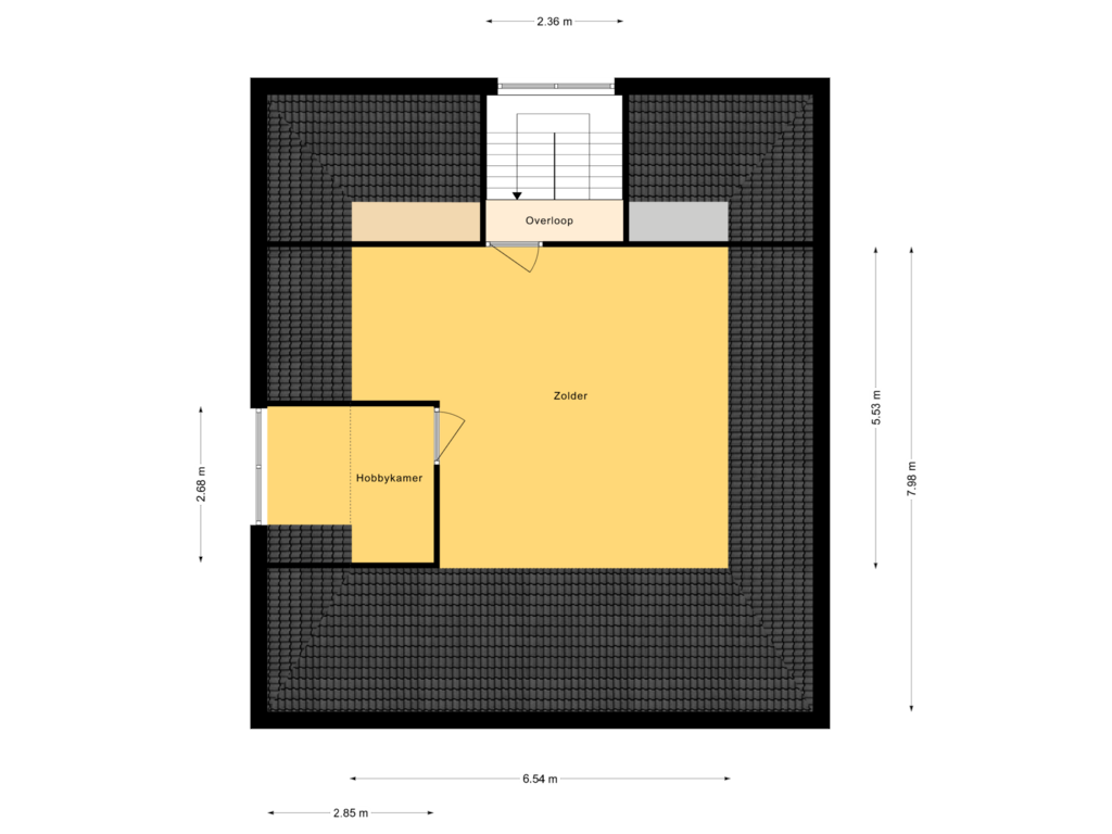 Bekijk plattegrond van 2e Verdieping van Almeloseweg 40