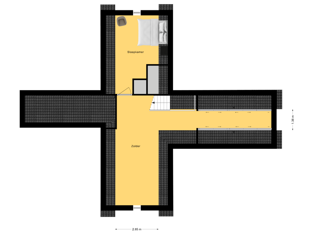 View floorplan of 2e Verdieping of De Groaf 5