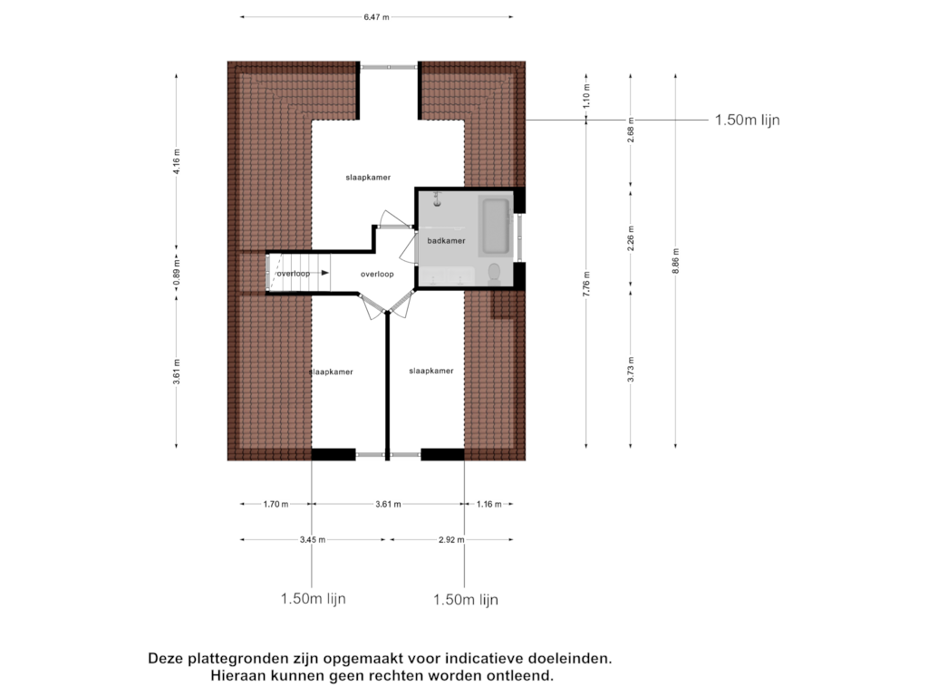 View floorplan of Eerste Verdieping of Strandlaan 32