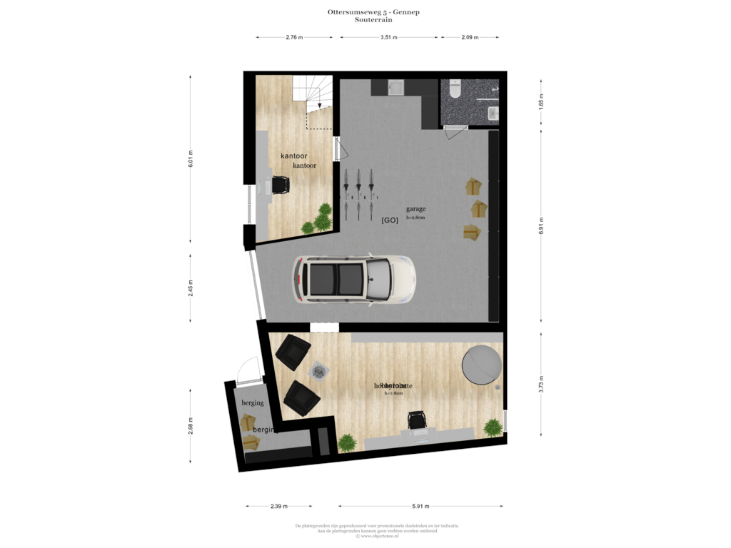 Bekijk plattegrond van SOUTERRAIN van Ottersumseweg 5