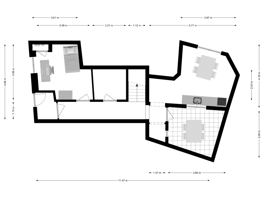 View floorplan of SOUTERRAIN of Geldersekade 18