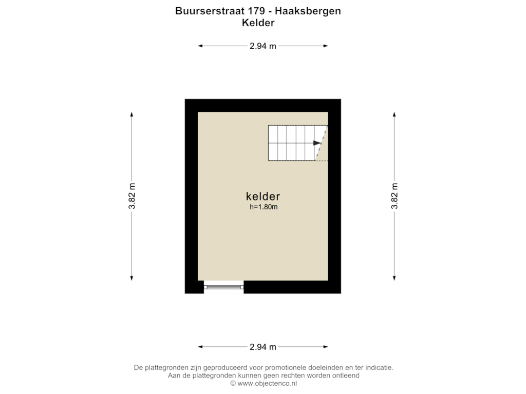 View floorplan of KELDER of Buurserstraat 179