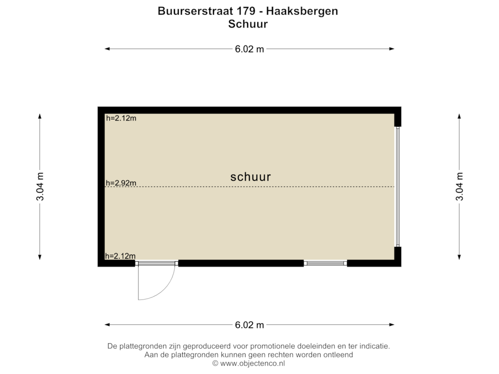 View floorplan of SCHUUR of Buurserstraat 179