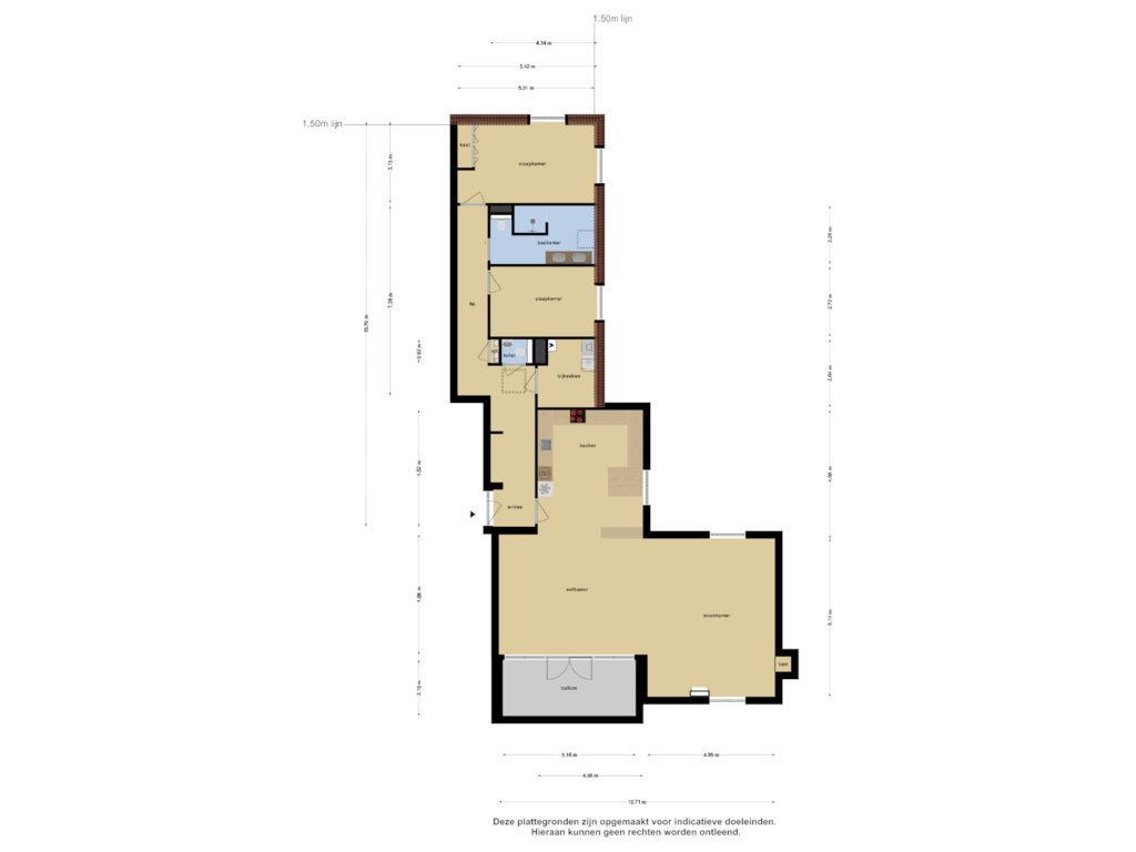 Bekijk plattegrond van Appartement van Scheepstimmerdijk 5-B