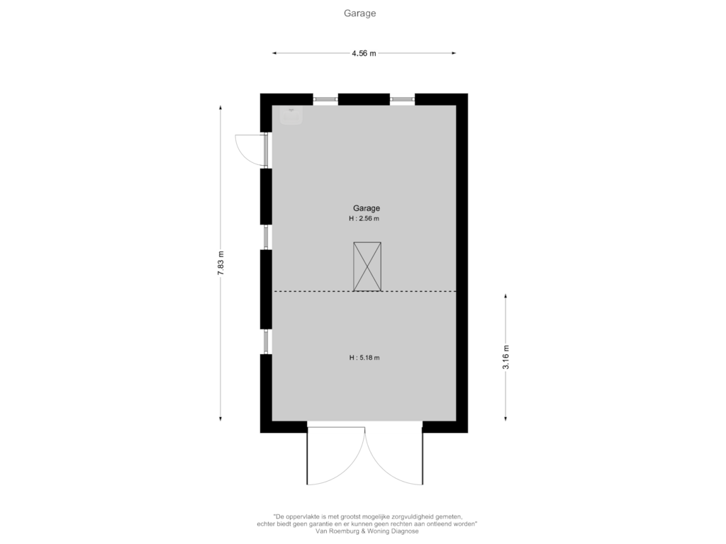 Bekijk plattegrond van Garage van Paddepoel 2-B