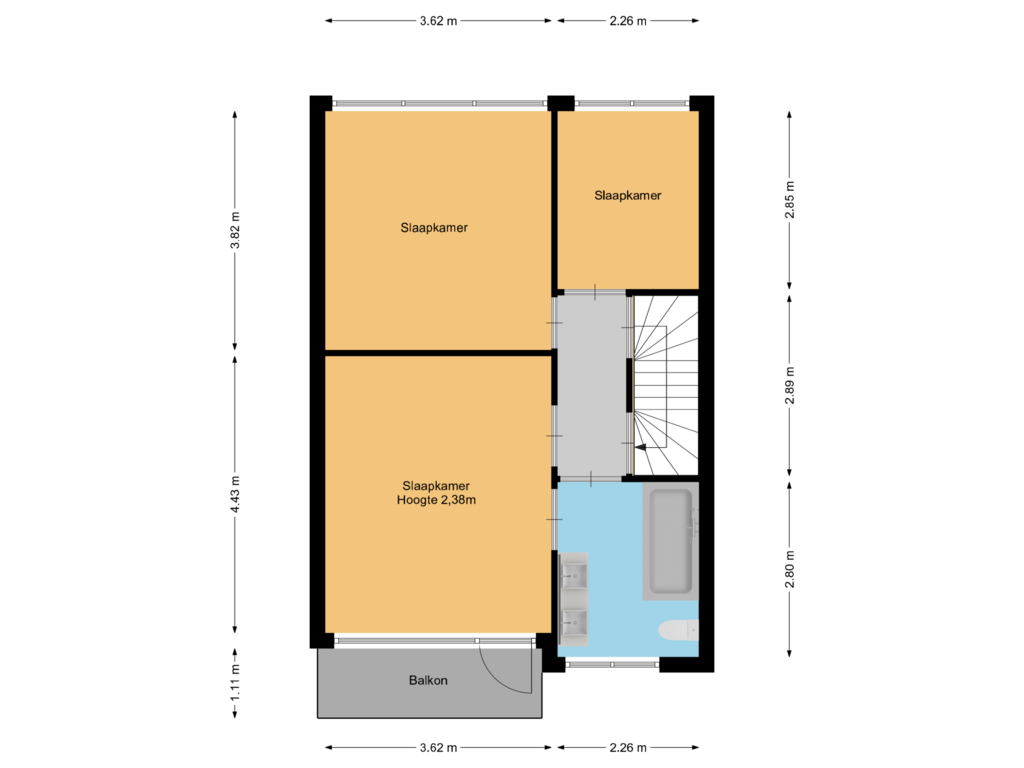 Bekijk plattegrond van 1e verdieping van Pijlstaartlaan 46