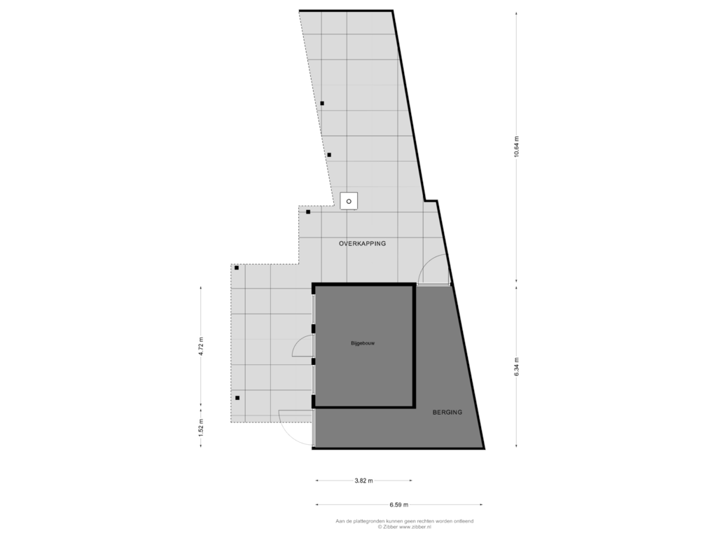 View floorplan of Bijgebouw of Dwarsweg 3