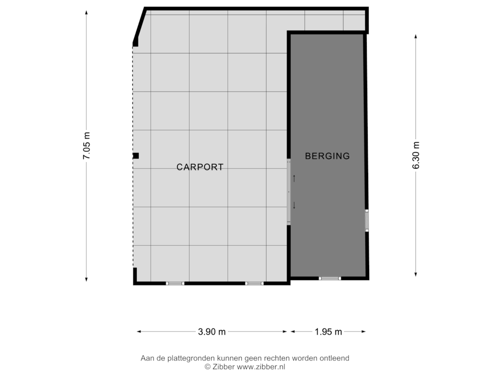 View floorplan of Berging of Dwarsweg 3