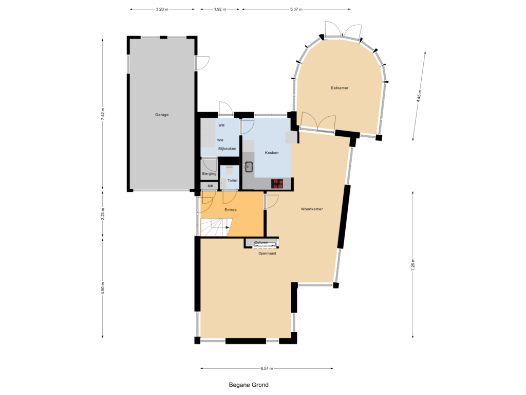 Bekijk plattegrond van Begane Grond van Zuring 62