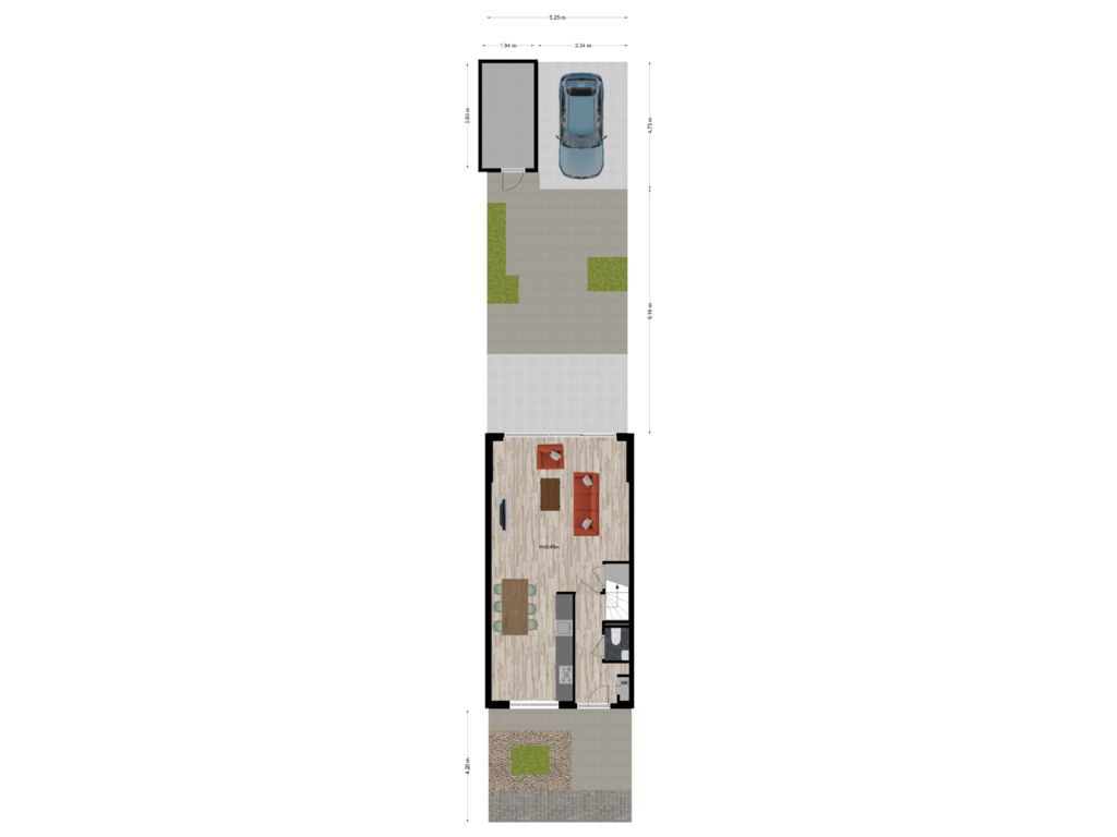 Bekijk plattegrond van Situatie van Marjolein 38