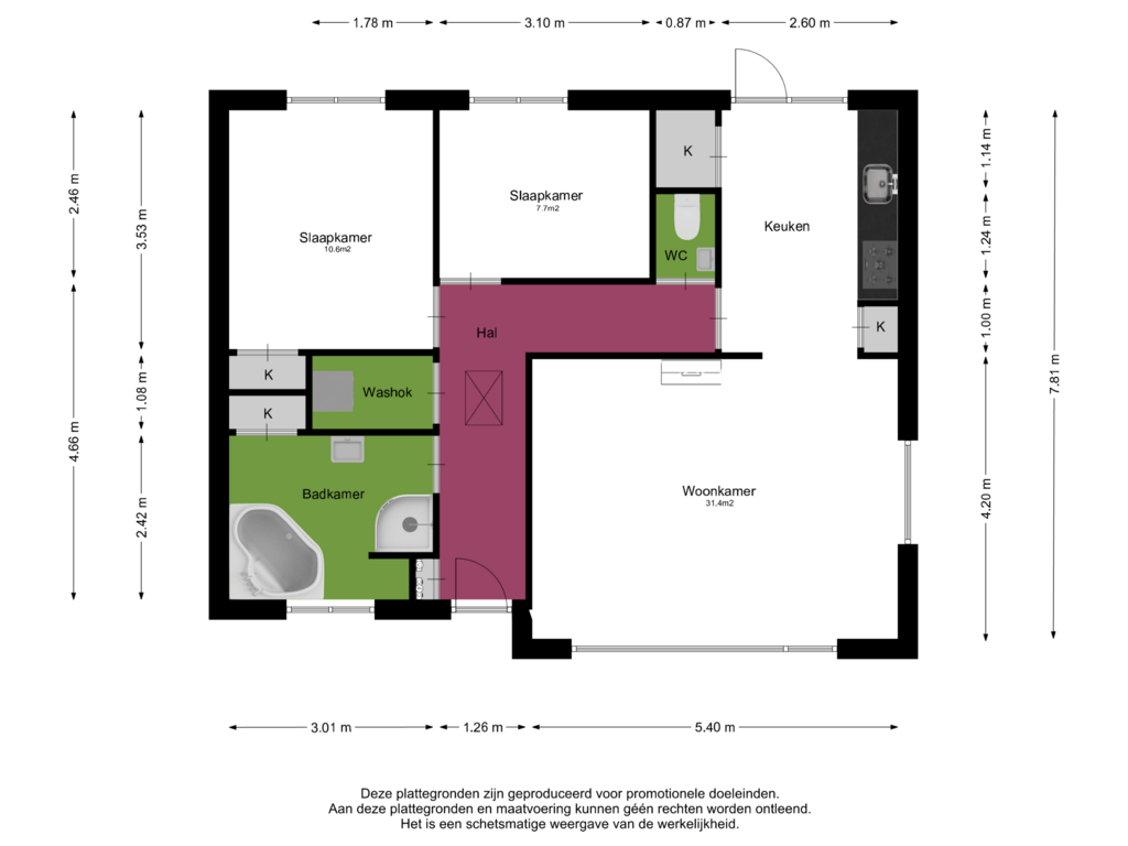 Bekijk plattegrond van Begane Grond van Achterstraat 18