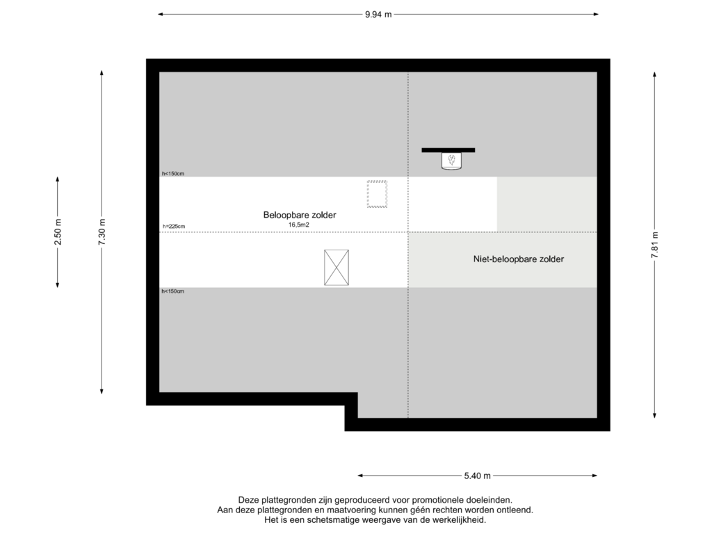 Bekijk plattegrond van Eerste Verdieping van Achterstraat 18