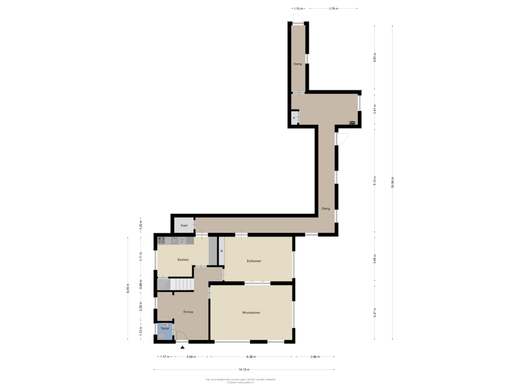 Bekijk plattegrond van Begane Grond van Dorpsstraat 109