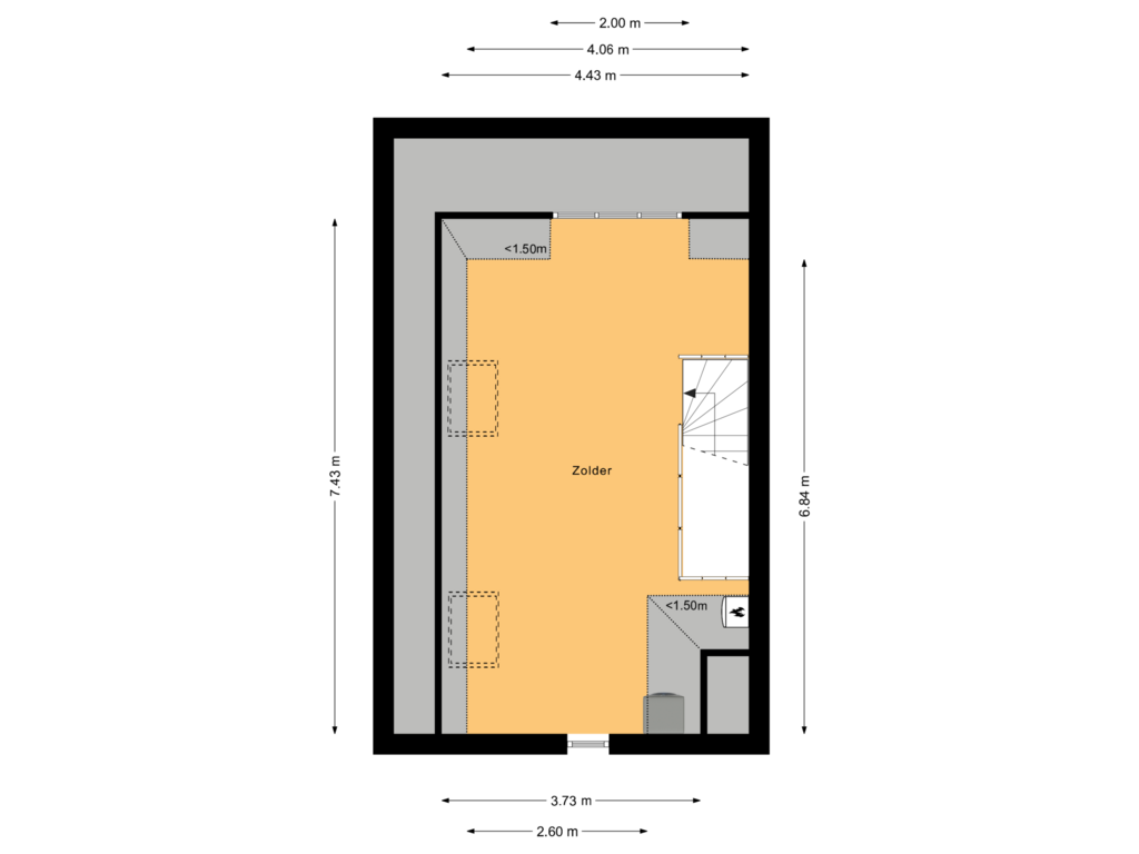 Bekijk plattegrond van Tweede verdieping van Knotwilg 36