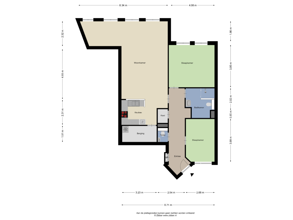 View floorplan of Appartement of Hoge Ham 95-J