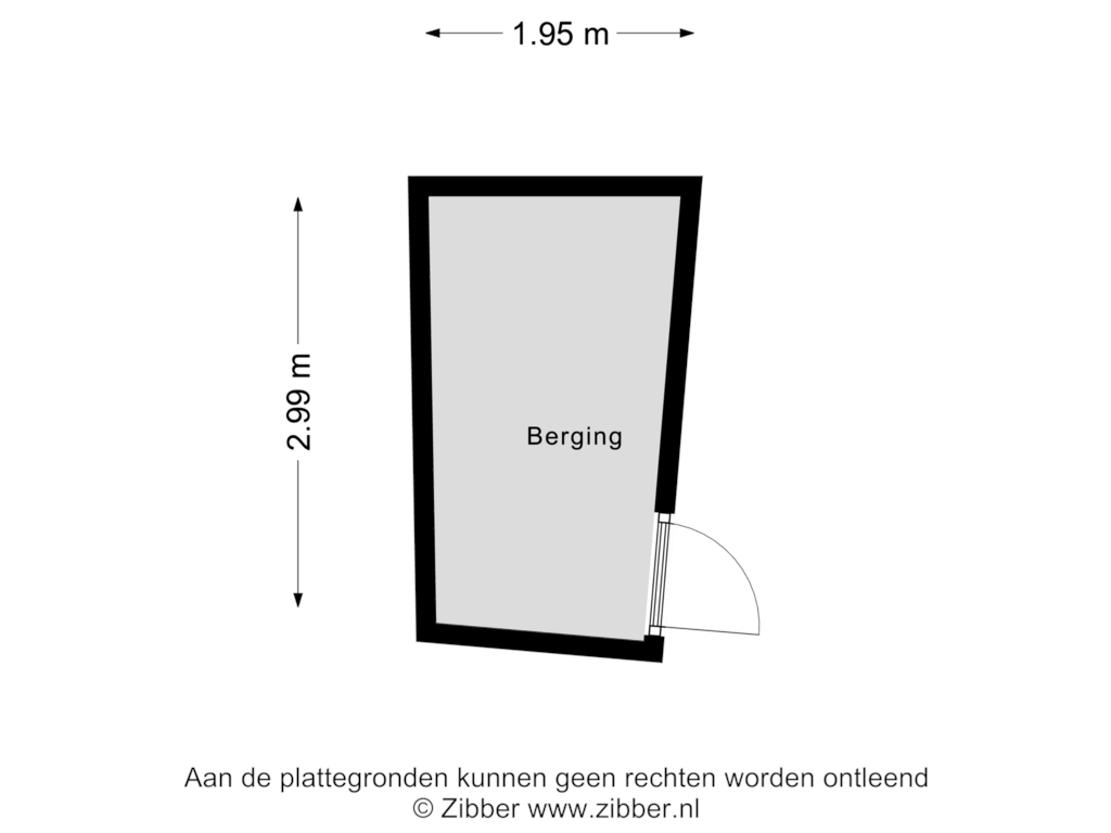 View floorplan of Berging of Hoge Ham 95-J