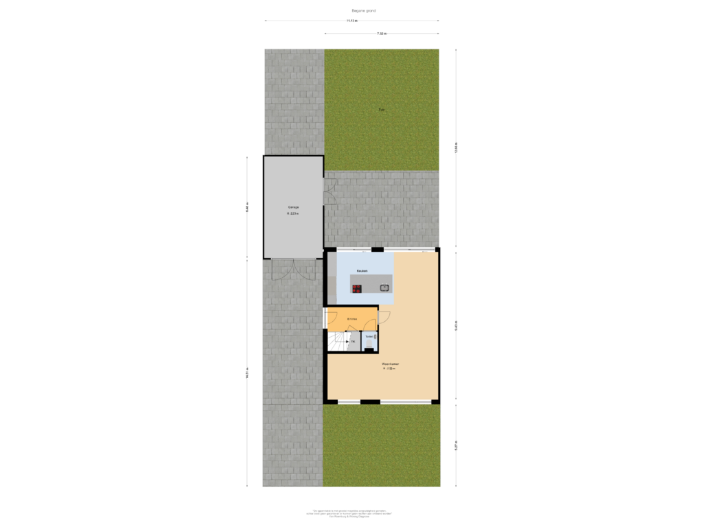 View floorplan of Tuin of Johannes Bosboomlaan 13