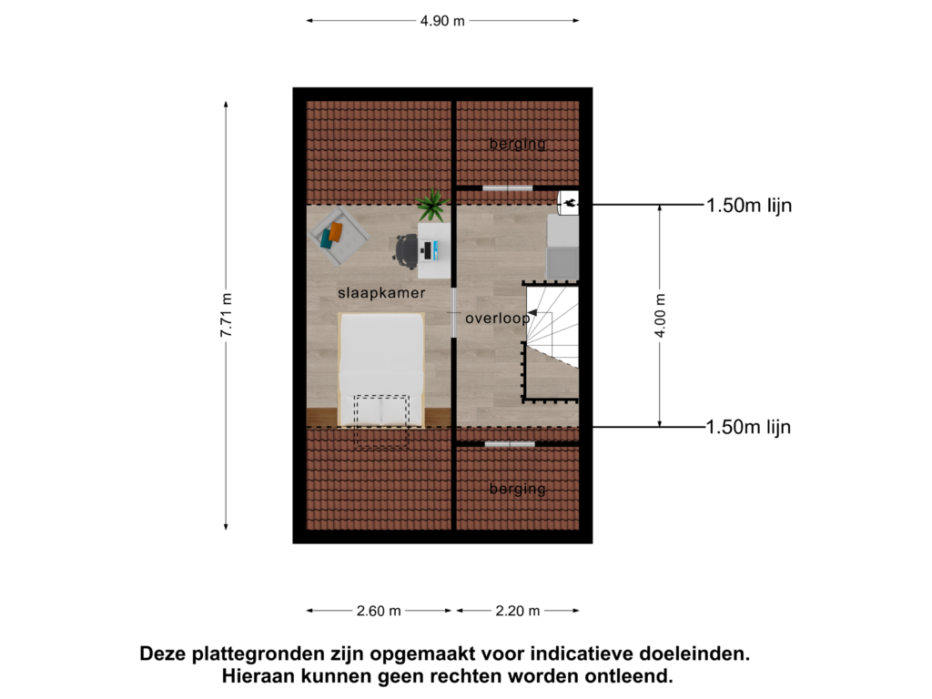 View floorplan of 2e verdieping of Martin Luther Kingstraat 36