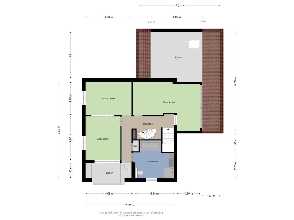 Bekijk plattegrond van Eerste verdieping van Deellaan 2