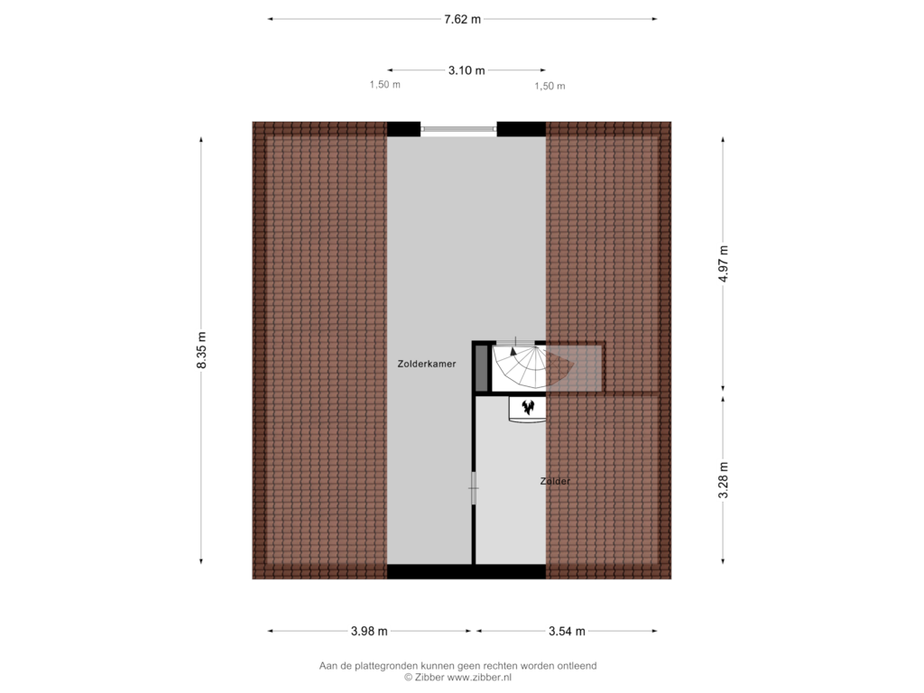 Bekijk plattegrond van Tweede verdieping van Deellaan 2