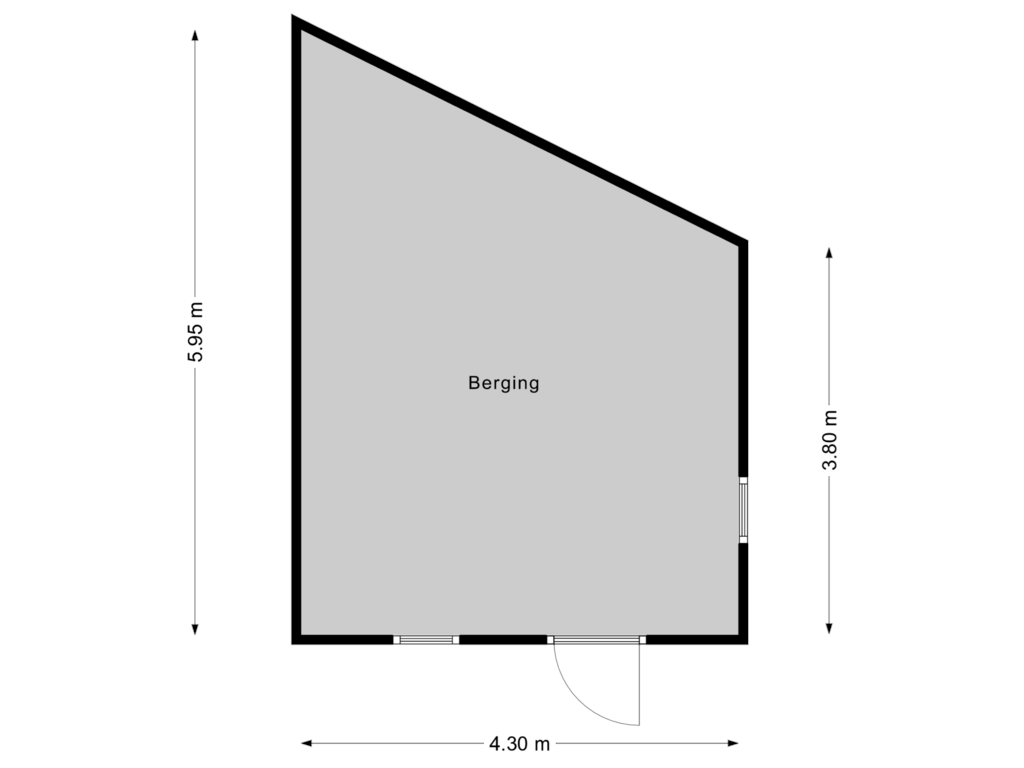 View floorplan of Berging of Mr. W.M. Kolffstraat 4