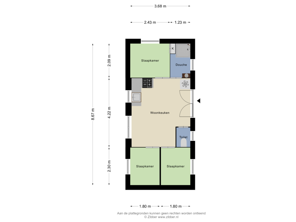 View floorplan of Begane Grond of Brouwerijstraat 13-JZ23