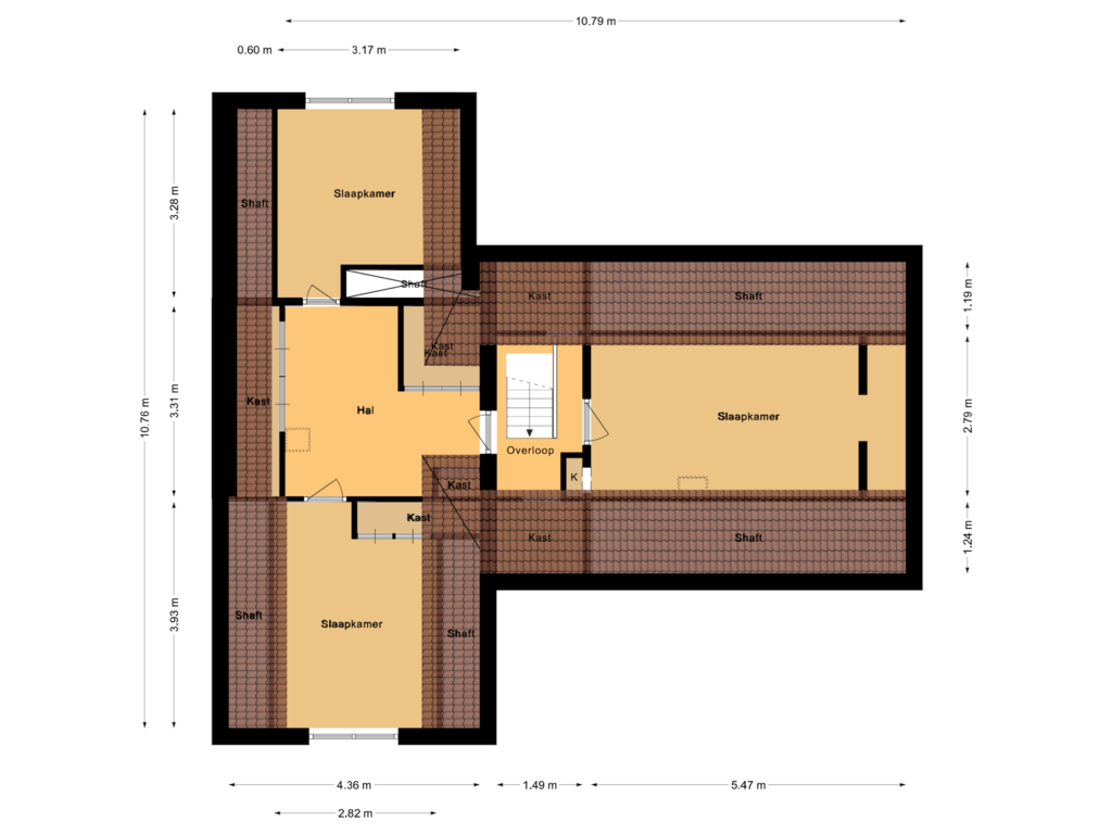 Bekijk plattegrond van Eerste verdieping van Beldmansweg 4