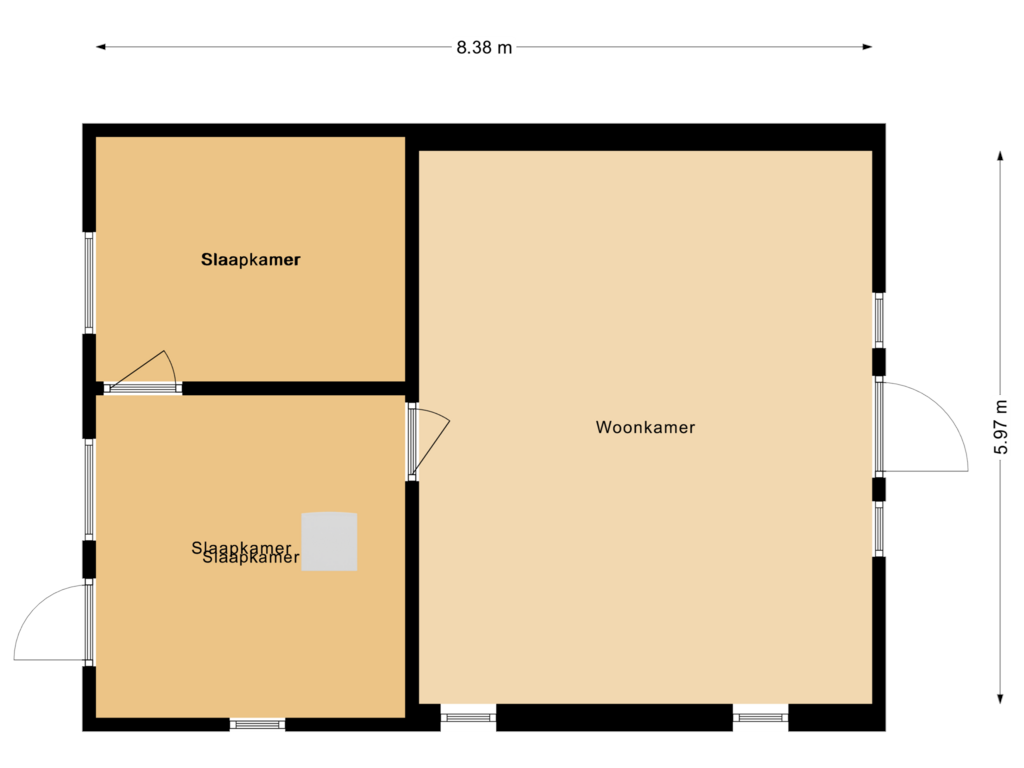 Bekijk plattegrond van Tuinhuis van Beldmansweg 4