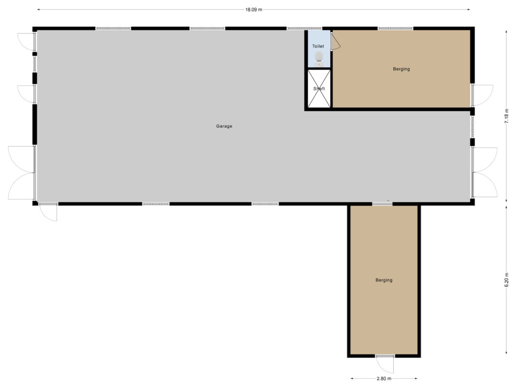 Bekijk plattegrond van Garage van Beldmansweg 4