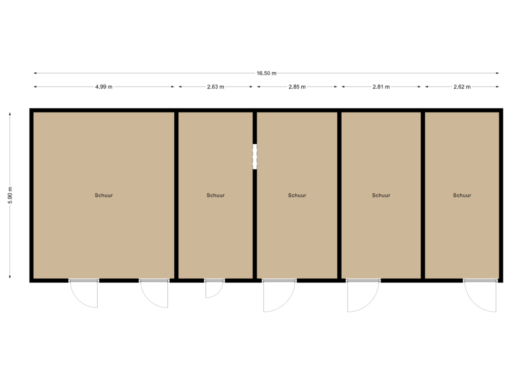 Bekijk plattegrond van Schuur 2 van Beldmansweg 4