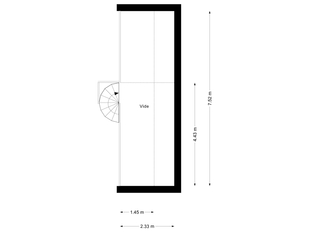 View floorplan of Vide of Grotestraat 25-A