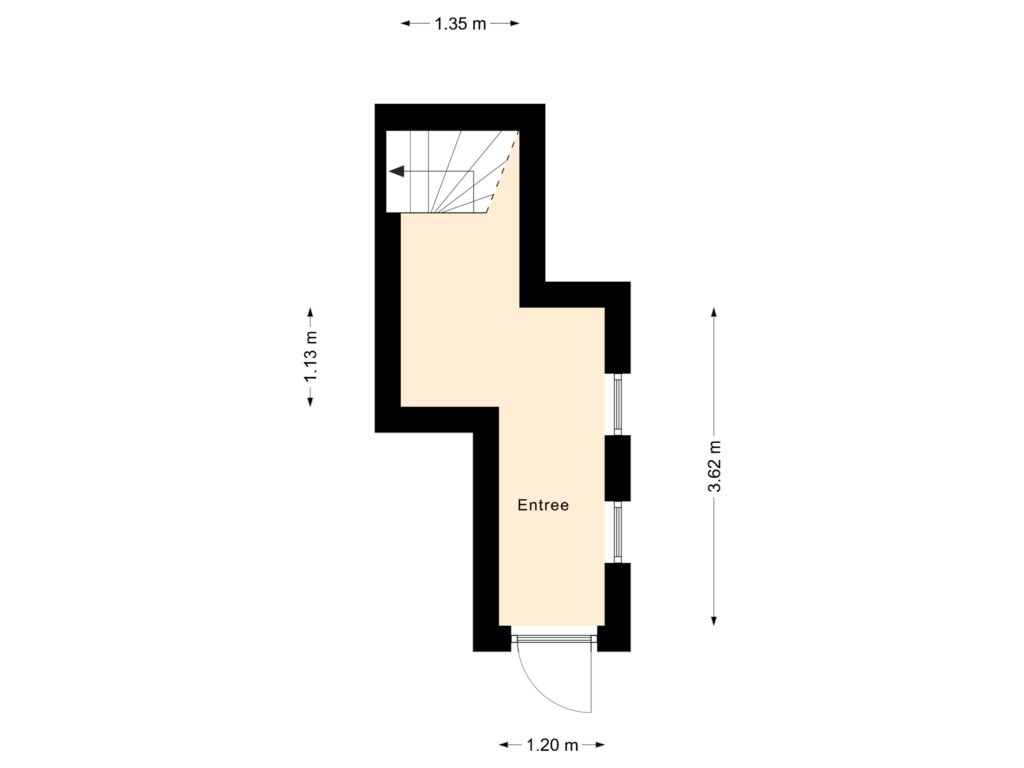 View floorplan of Begane Grond of Grotestraat 25-A