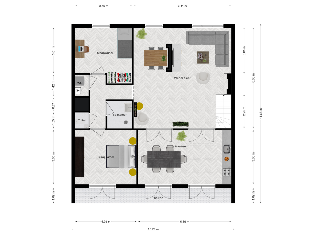 Bekijk plattegrond van Eerste verdieping van Keizersdijk 26-A