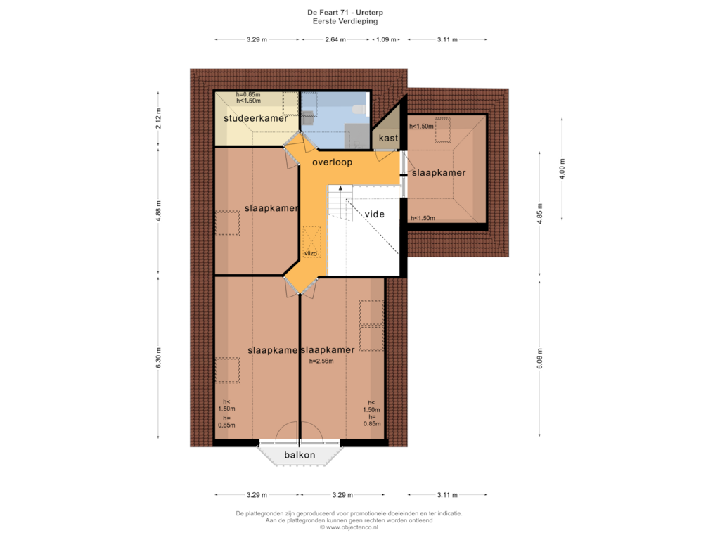 Bekijk plattegrond van EERSTE VERDIEPING van De Feart 71