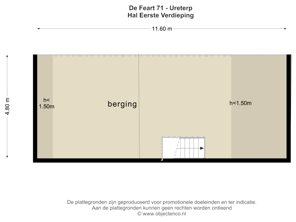 Bekijk plattegrond van HAL EV van De Feart 71