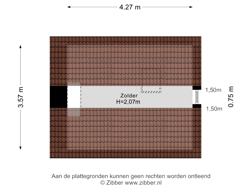 Bekijk plattegrond van Zolder van Wollefoppenweg 11