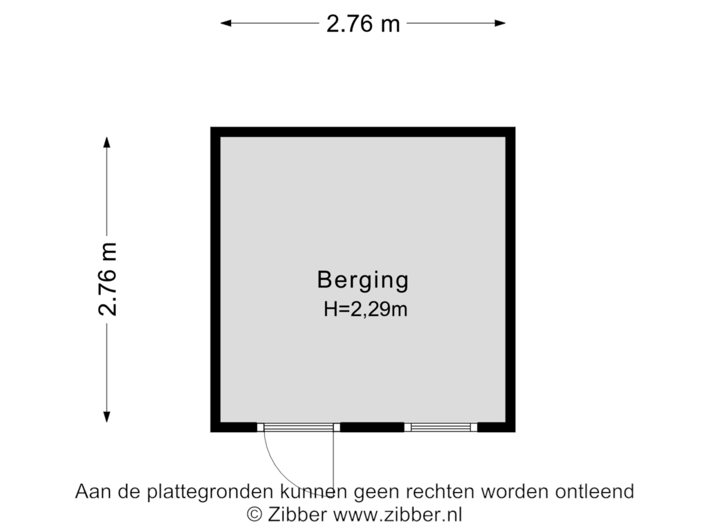 Bekijk plattegrond van Berging van Wollefoppenweg 11