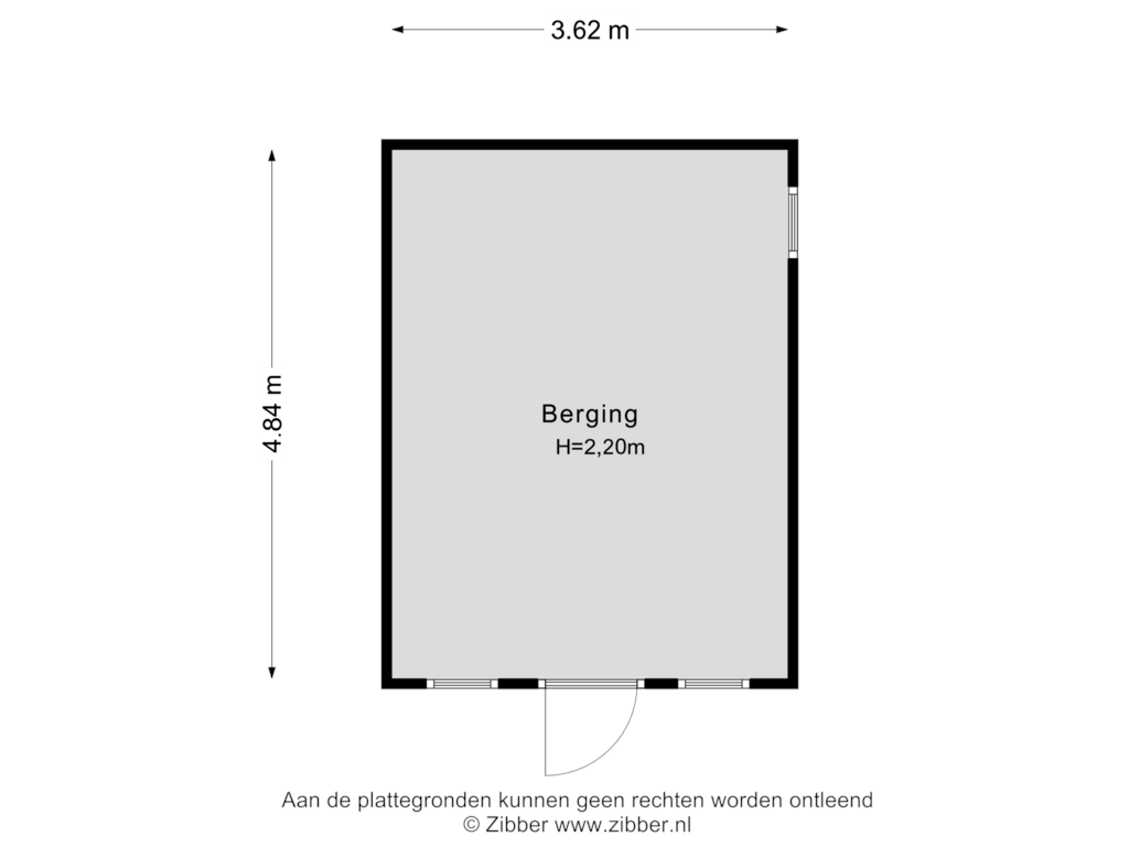 Bekijk plattegrond van Berging van Wollefoppenweg 11