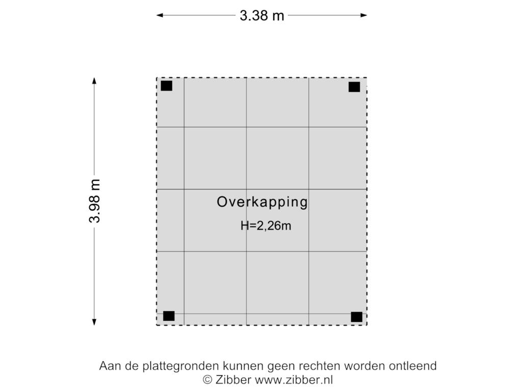 Bekijk plattegrond van Overkapping van Wollefoppenweg 11