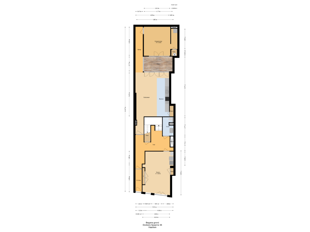 Bekijk plattegrond van Begane grond van Donkere Spaarne 36