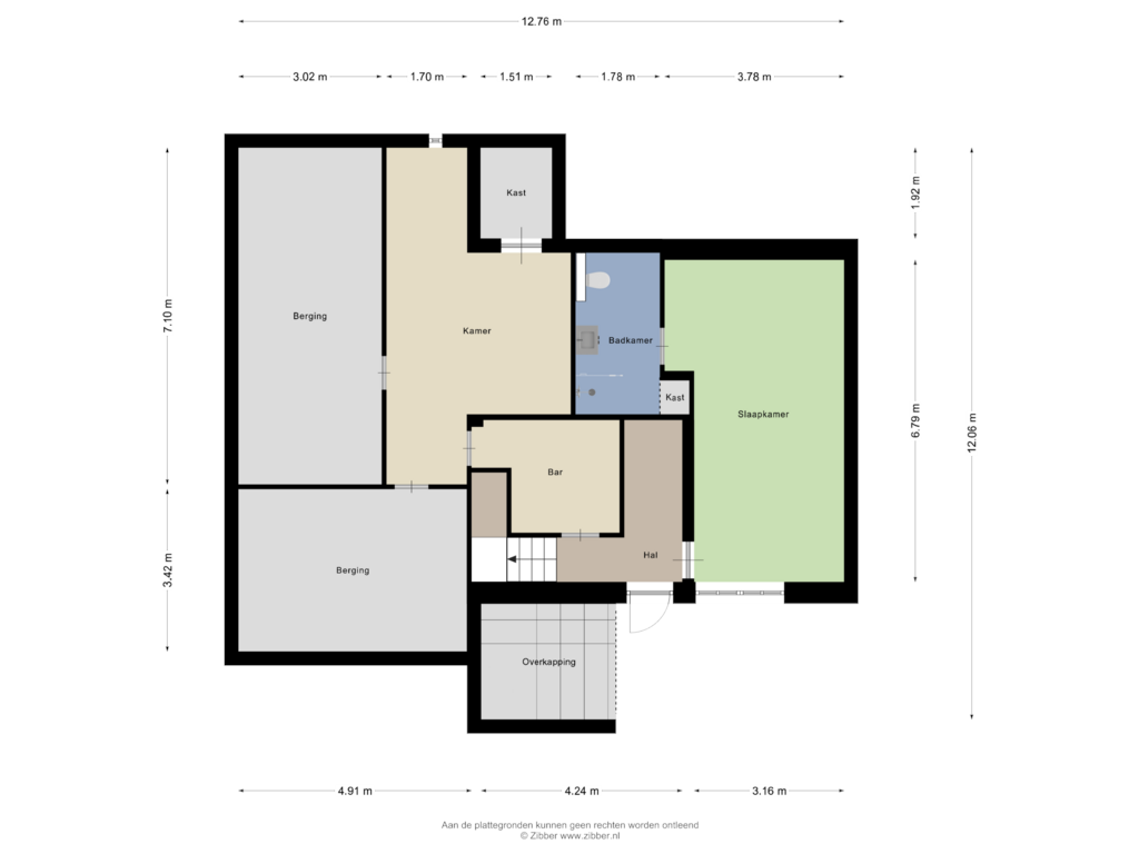 Bekijk plattegrond van Souterrain van Oosterveldstraat 29