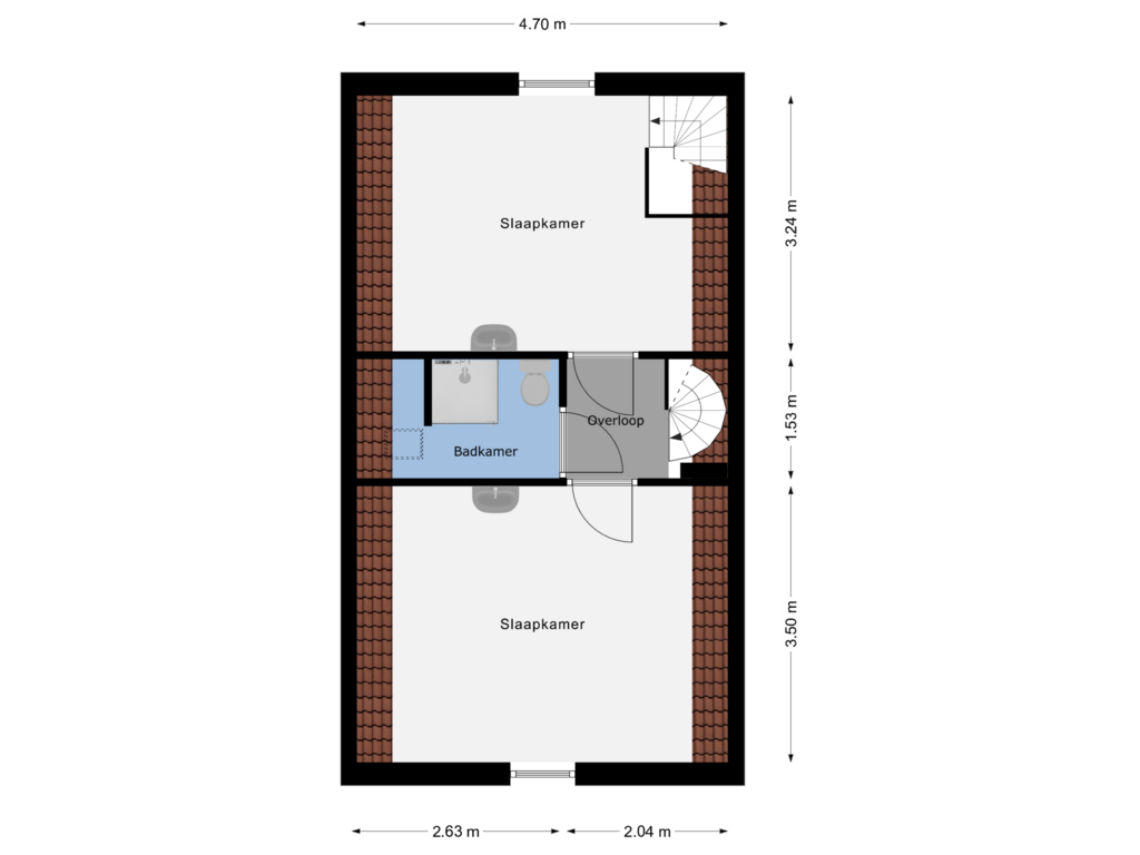 View floorplan of 1e Verdieping of Ranonkelstraat 20