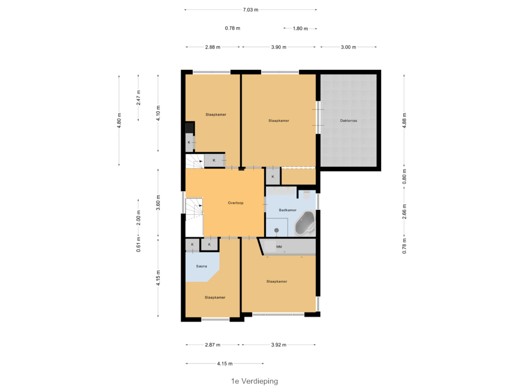 Bekijk plattegrond van 1e Verdieping van Wilhelminastraat 35