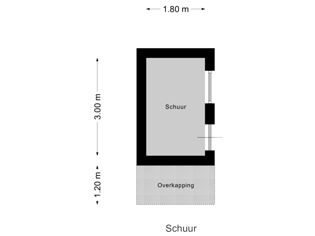 Bekijk plattegrond van Schuur van Wilhelminastraat 35