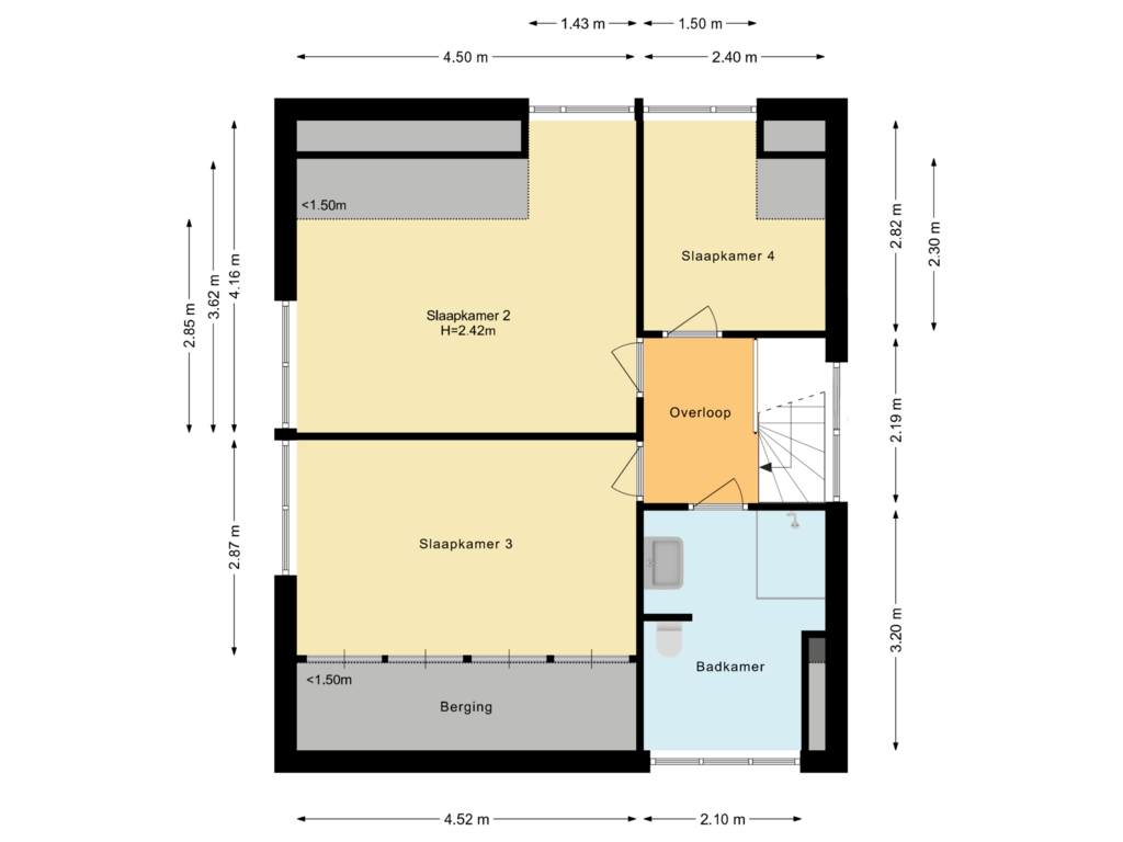 Bekijk plattegrond van Eerste verdieping van Jan van Scorelpark 8