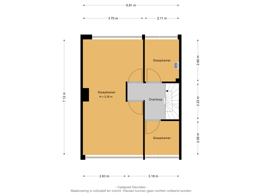 Bekijk plattegrond van 1e verdieping van Burgemeester W Martenslaan 18