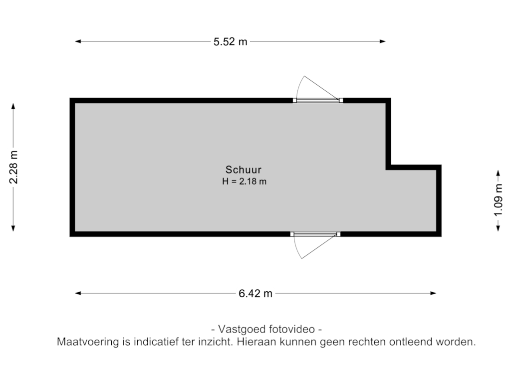 Bekijk plattegrond van Schuur van Burgemeester W Martenslaan 18